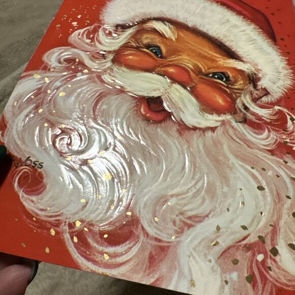 Vintage Used Santa Claus Christmas Card - Picture 4 of 4